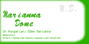 marianna dome business card